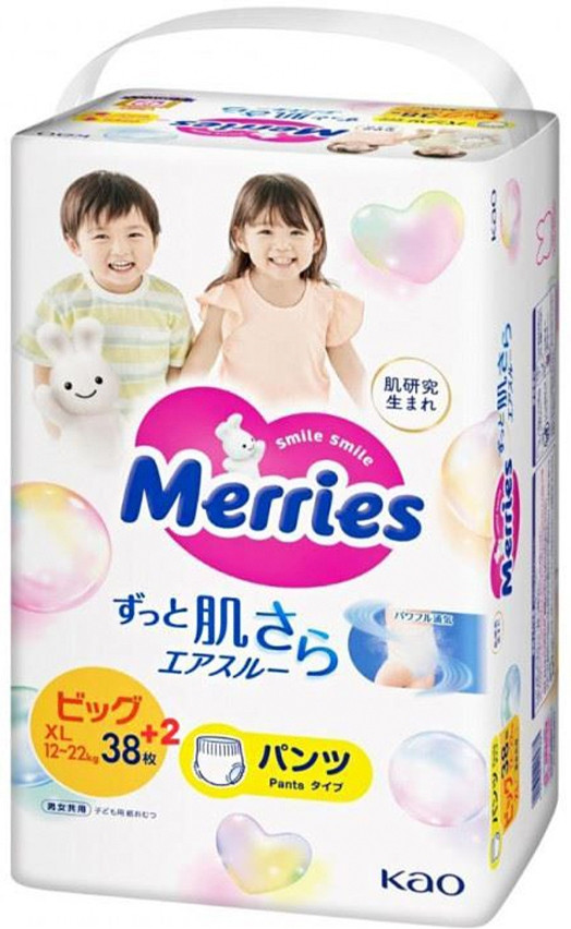 Подгузники-трусики Merries Pants XL / 40 pcs