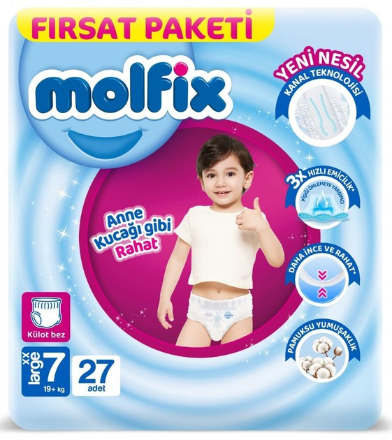 Подгузники-трусики Molfix Pants 7 / 27 pcs