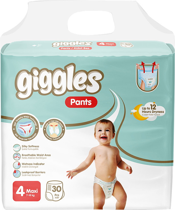 Подгузники-трусики Giggles Pants 4 / 30 pcs