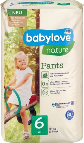 Подгузники-трусики Babylove Nature Pants 6 / 16 pcs