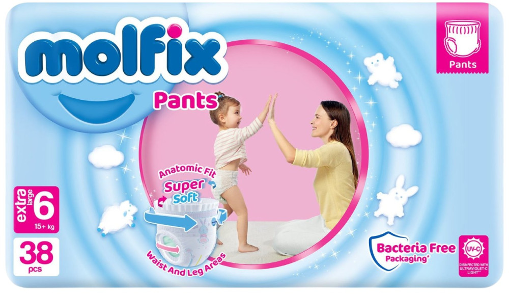 Підгузки-трусики Molfix Pants 6 / 38 pcs
