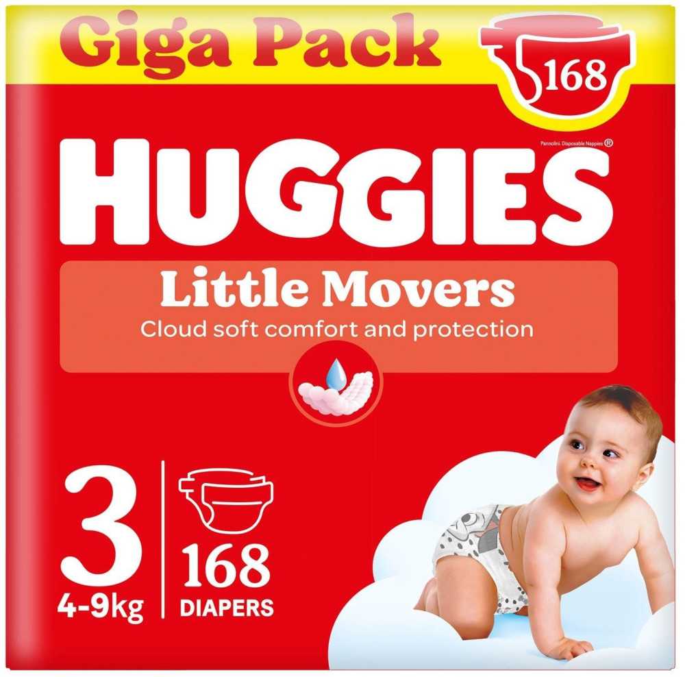 Підгузки Huggies Little Movers 3 / 168 pcs