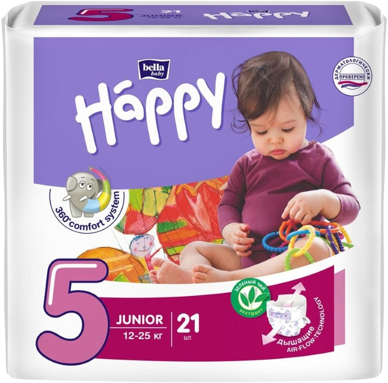 Подгузники Bella Baby Happy Junior 5 / 21 pcs