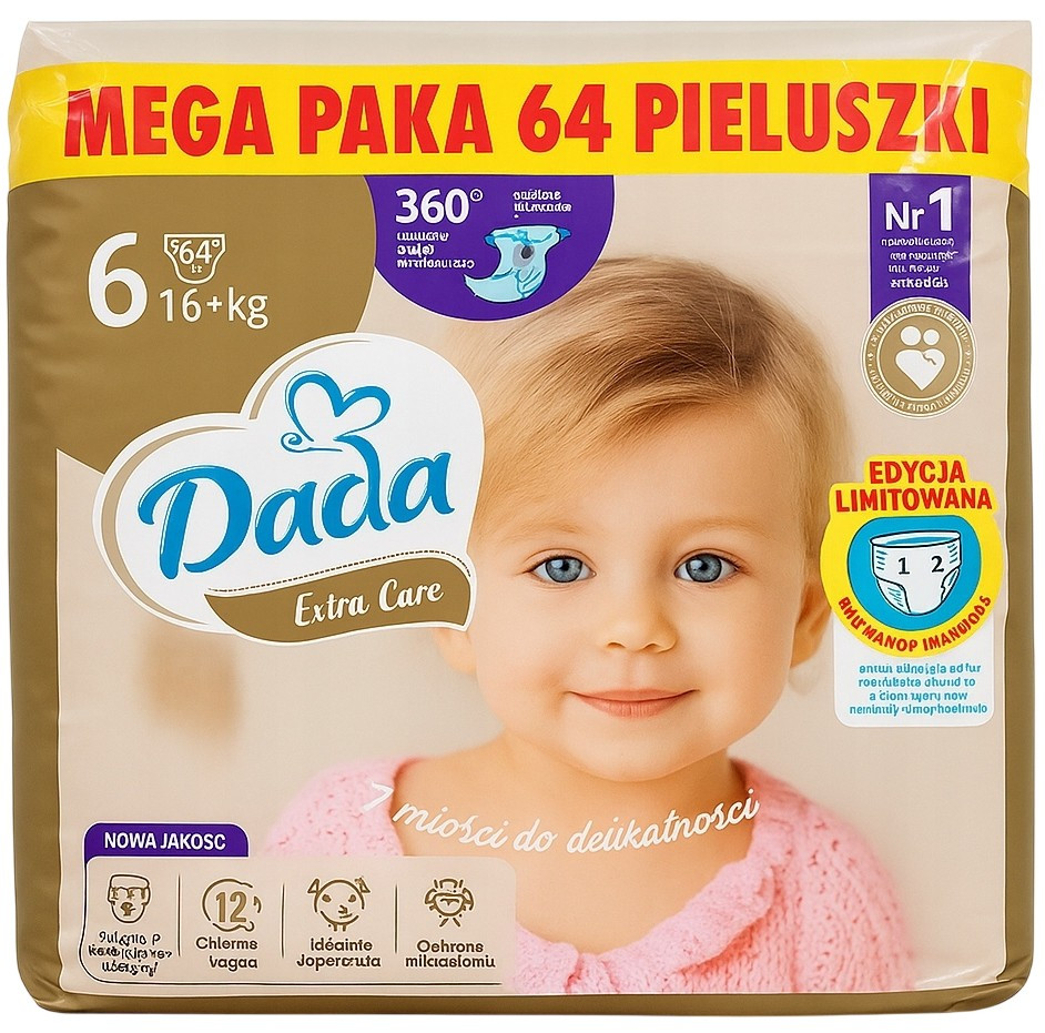 Підгузки Dada Extra Care 6 / 64 pcs