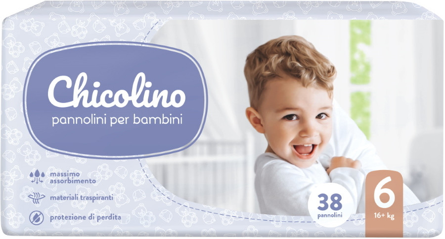 Подгузники Chicolino Diapers 6 / 38 pcs