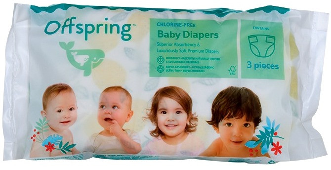 Підгузки Offspring Diapers NB / 3 pcs