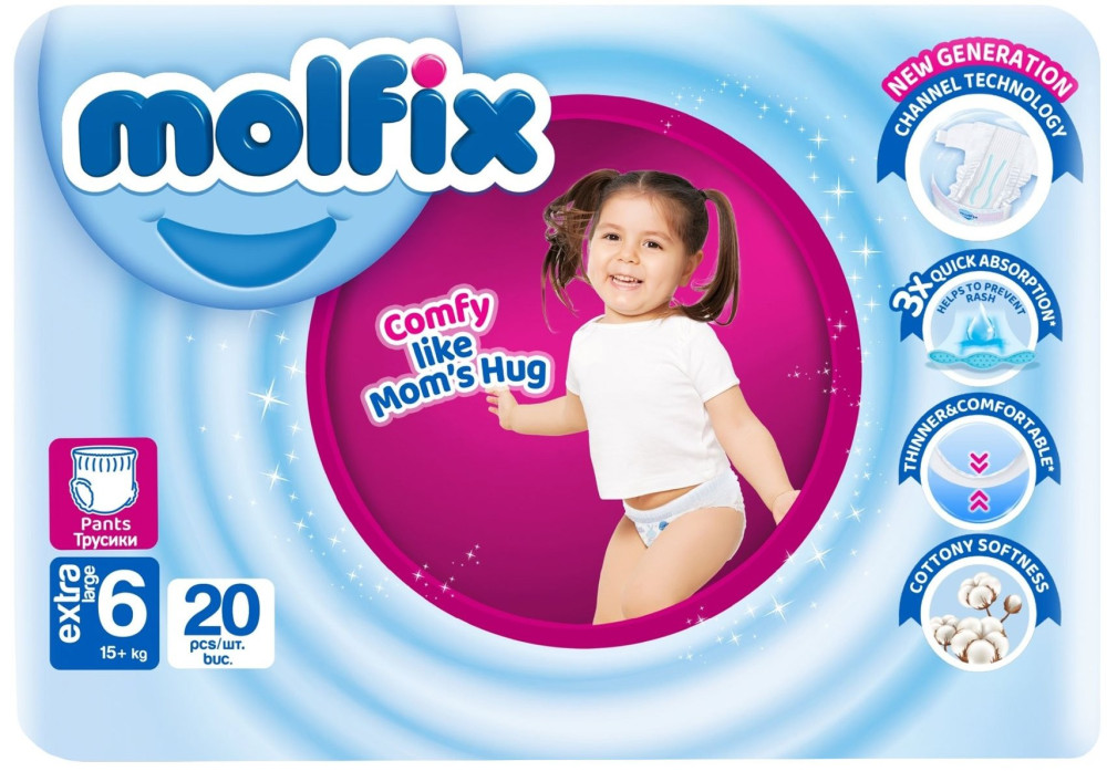 Підгузки-трусики Molfix Comfy Pants 6 / 20 pcs