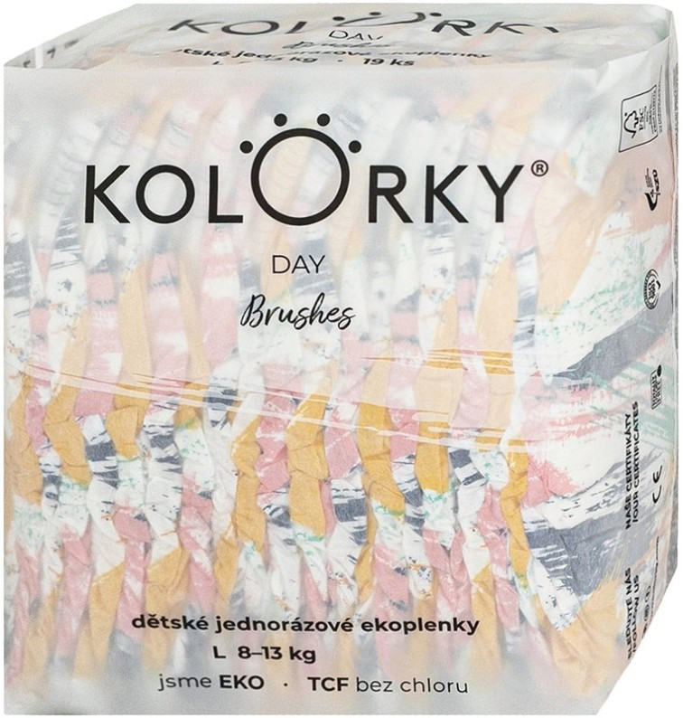Підгузки Kolorky Day Brushes ECO L / 19 pcs
