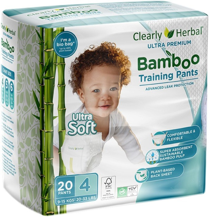 Подгузники-трусики Clearly Herbal Bamboo Pants 4 / 20 pcs
