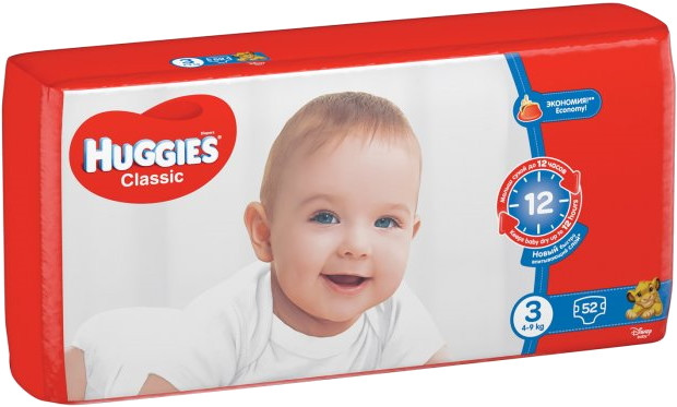 Підгузки Huggies Classic 3 / 52 pcs