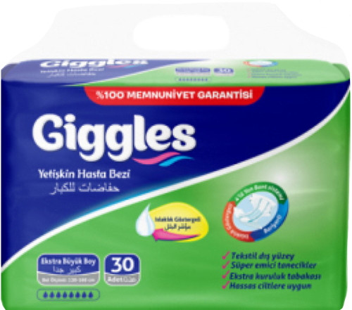 Підгузки Giggles Adult Diapers XL / 30 pcs