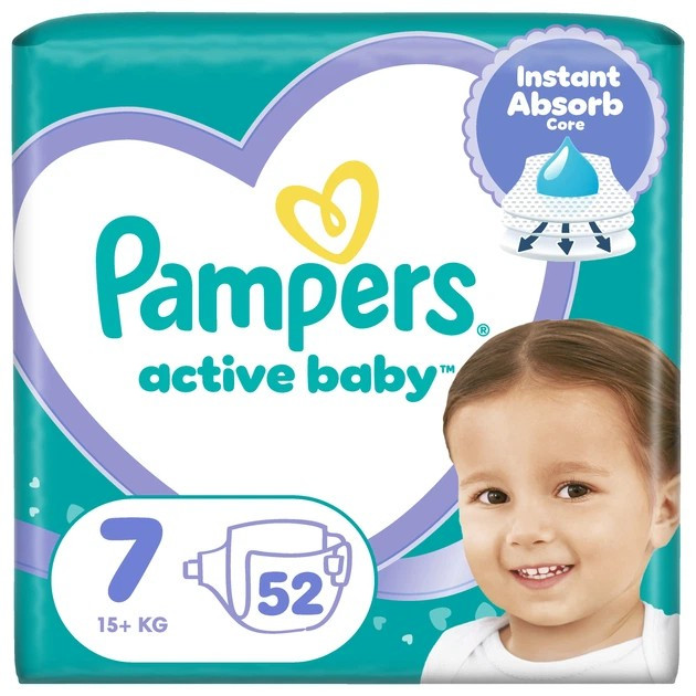 Підгузки Pampers Active Baby 7 / 52 pcs