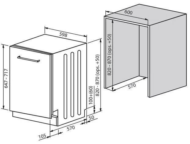 Встраиваемая посудомоечная машина Fabiano FBDW 5613