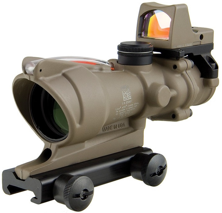 Приціл Trijicon ACOG 4x32 Red Chevron .223/5.56 RMR Type 2 FDE