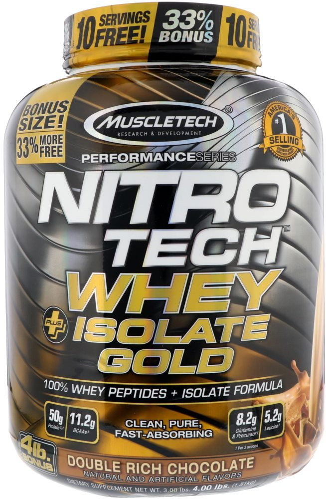 Протеїн MuscleTech Nitro Tech Whey Plus Isolate Gold