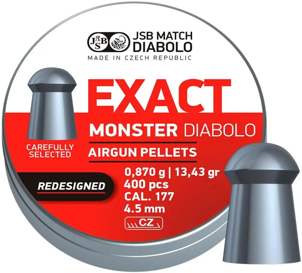 Пули и патроны JSB Exact Monster Diabolo Redesigned 4.5 mm 0.87 g 400 pcs