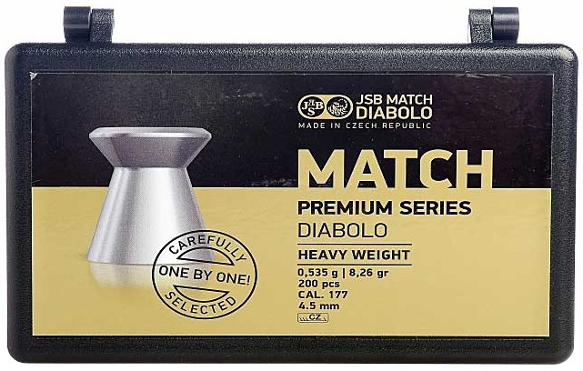 Пули и патроны JSB Match Premium Middle Weight 4.5 mm 0.52 g 200 pcs (1015-200)