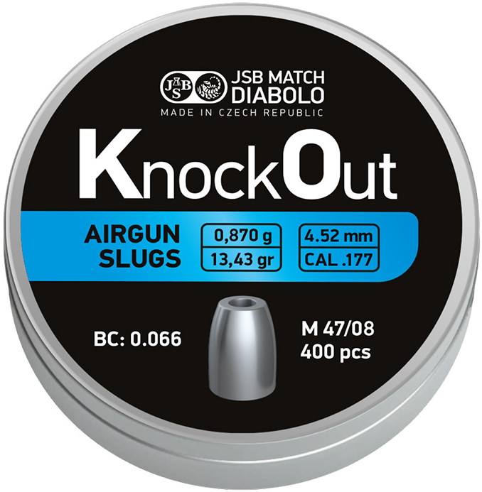 Пули и патроны JSB KnockOut 4.52 mm 0.870 g 400 pcs (546126-400)