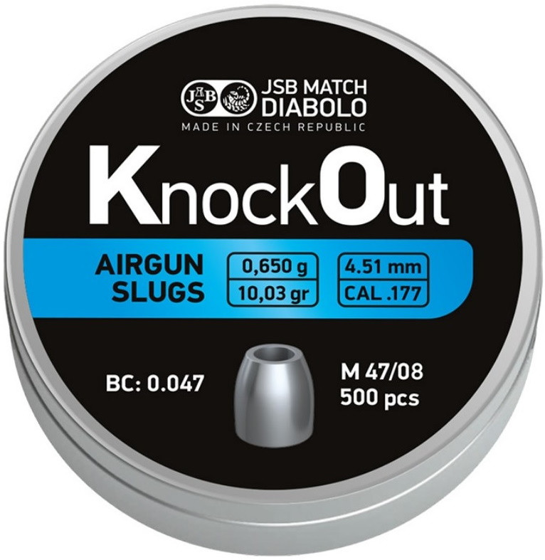 Пули и патроны JSB KnockOut 4.51 mm 0.650 g 500 pcs (546124-500)