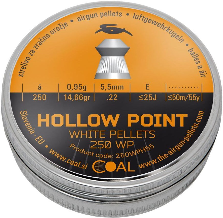 Пули и патроны Coal Hollow Point 5.5 mm 0.95 g 250 pcs (250WPH55)