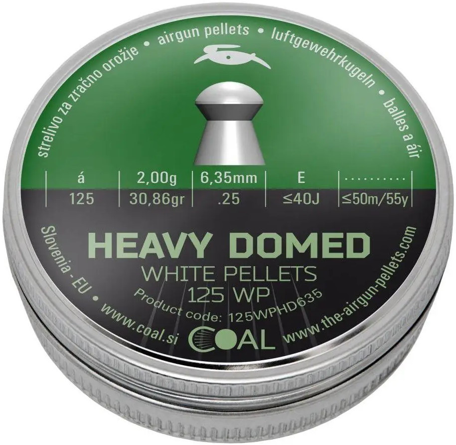 Пули и патроны Coal Heavy Domed 6.35 mm 2.00 g 125 pcs (125WPHD635)