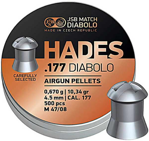 Пули и патроны JSB Hades 4.5 mm 0.67 g 500 pcs