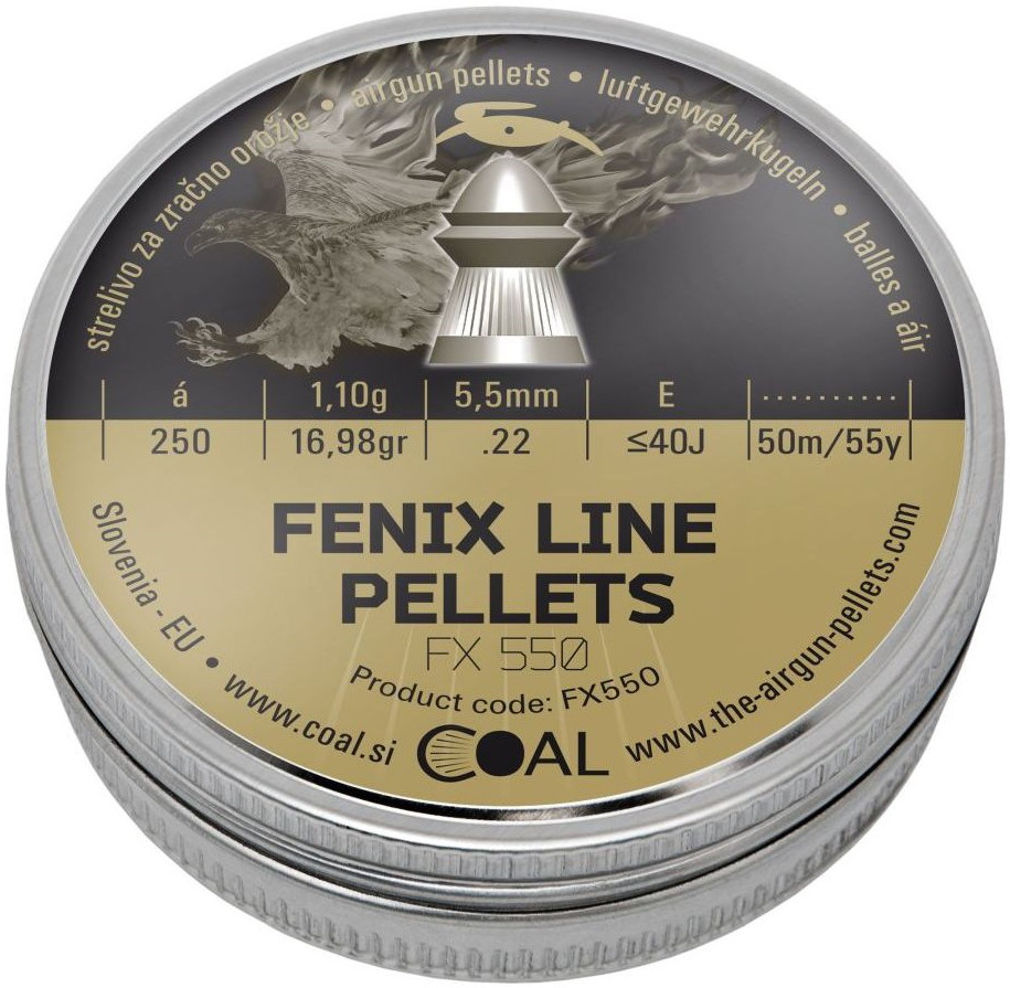 Пули и патроны Coal Fenix Line 5.5 mm 1.10 g 250 pcs (FX550)
