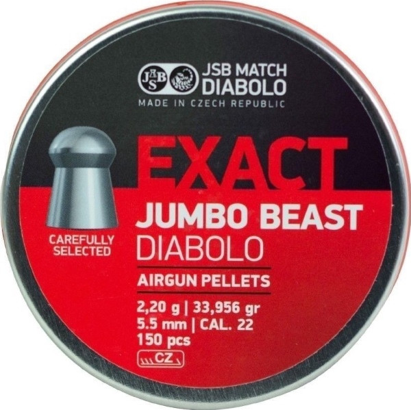 Пули и патроны JSB Exact Jumbo Beast 5.5 mm 2.2 g 150 pcs