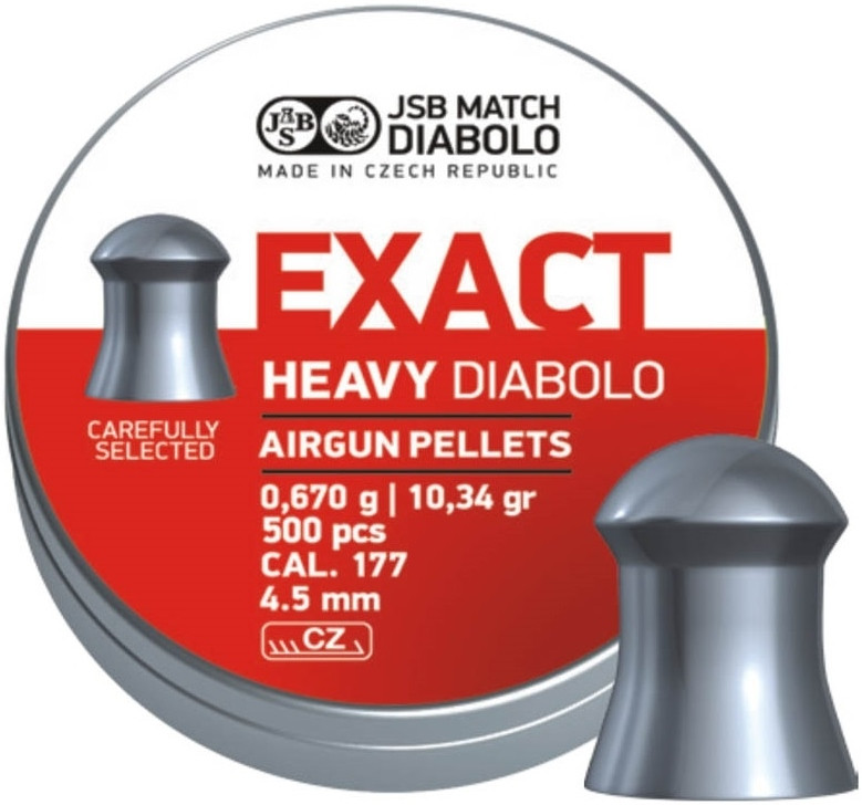 Пули и патроны JSB Exact Heavy Diabolo 4.5 mm 0.67 g 500 pcs