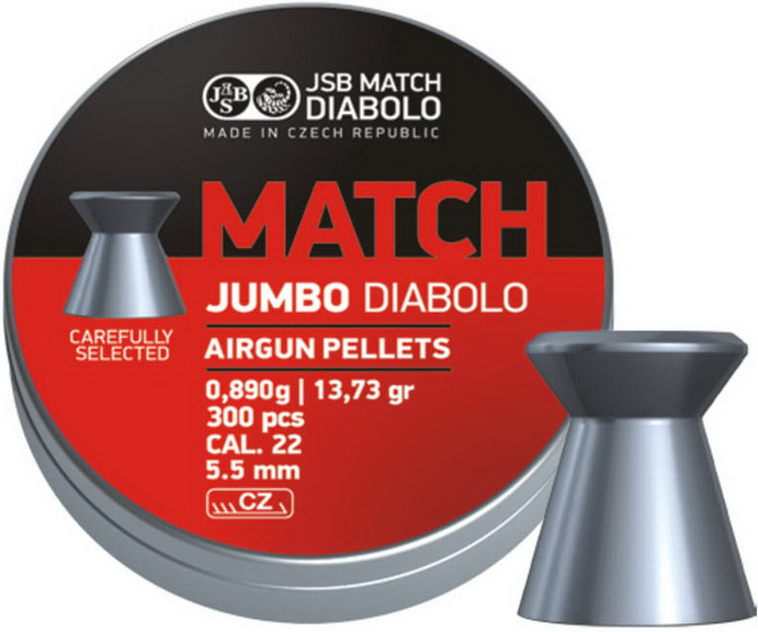Пули и патроны JSB Diablo Jumbo Match 5.5 mm 0.89 g 300 pcs