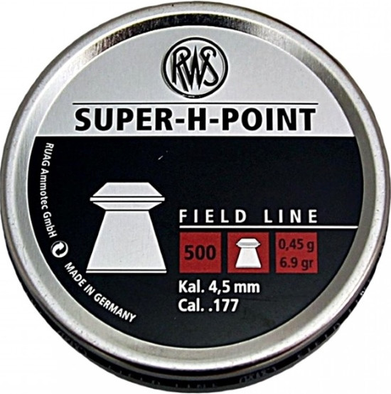 Кулі й патрони Dynamit Nobel Field RWS Super-H-Point 4.5 mm 0.45 g 500 pcs (2136678)