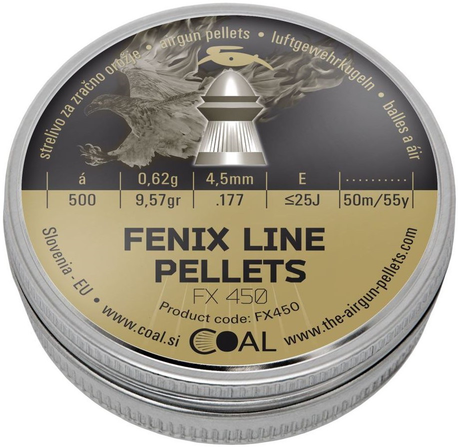 Пули и патроны Coal Fenix Line 4.5 mm 0.62 g 500 pcs (FX450)