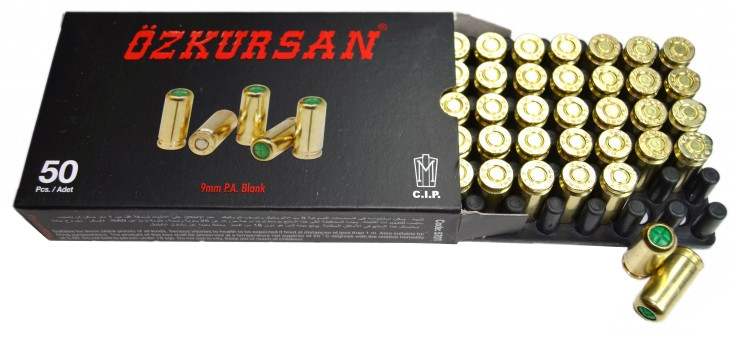 Кулі й патрони Ozkursan P.A. Blank 9 mm 50 psc