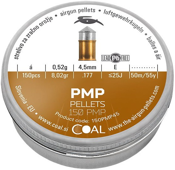 Кулі й патрони Coal PMP 4.5 mm 0.52 g 150 pcs (150PMP45