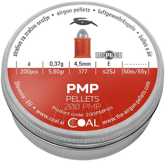 Кулі й патрони Coal PMP 4.5 mm 0.37 g 200 pcs (200PMP45