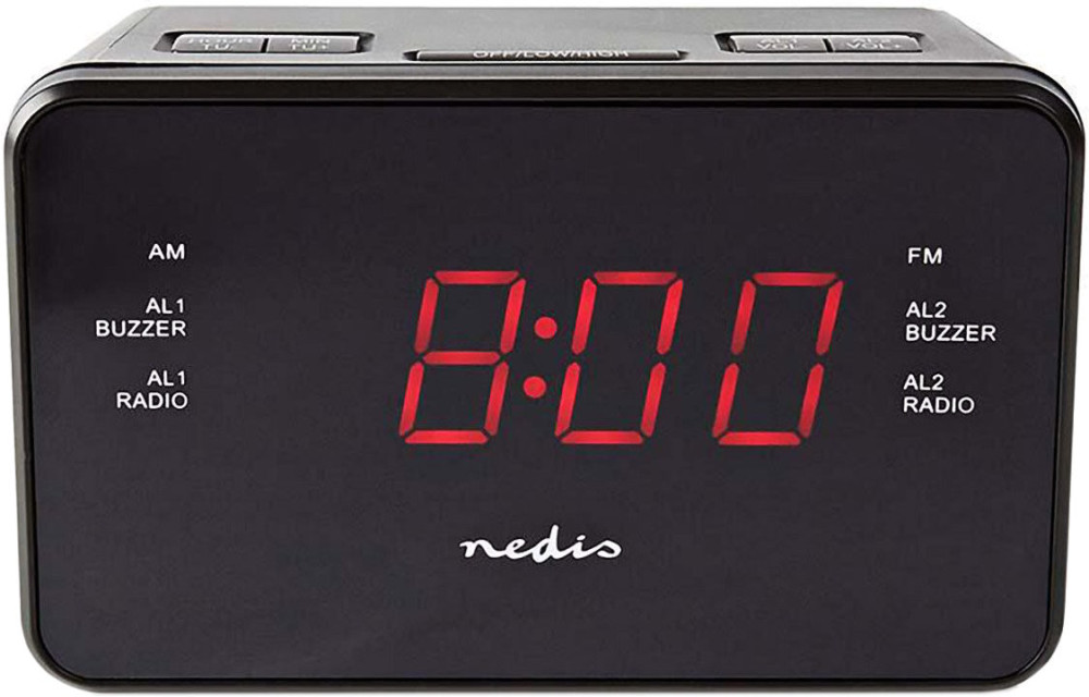 Радіоприймач / годинник Nedis CLAR002