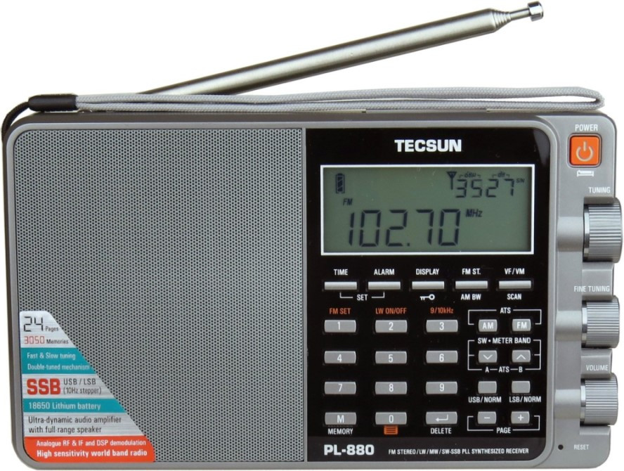 Радиоприемник / часы Tecsun PL-880
