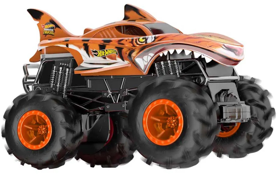 Радиоуправляемая машина Hot Wheels Monster Trucks Tiger Shark (00194735149742