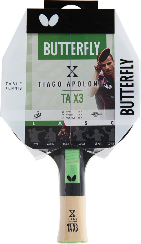 Ракетка для настільного тенісу Butterfly Tiago Apolonia TAX3