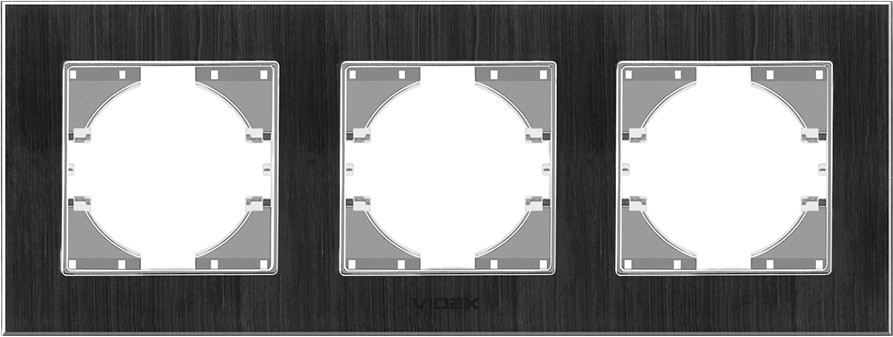 Рамка для розетки / выключателя Videx VF-BNFRA3H-B