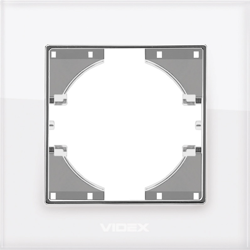 Рамка для розетки / выключателя Videx VF-BNFRG1H-W