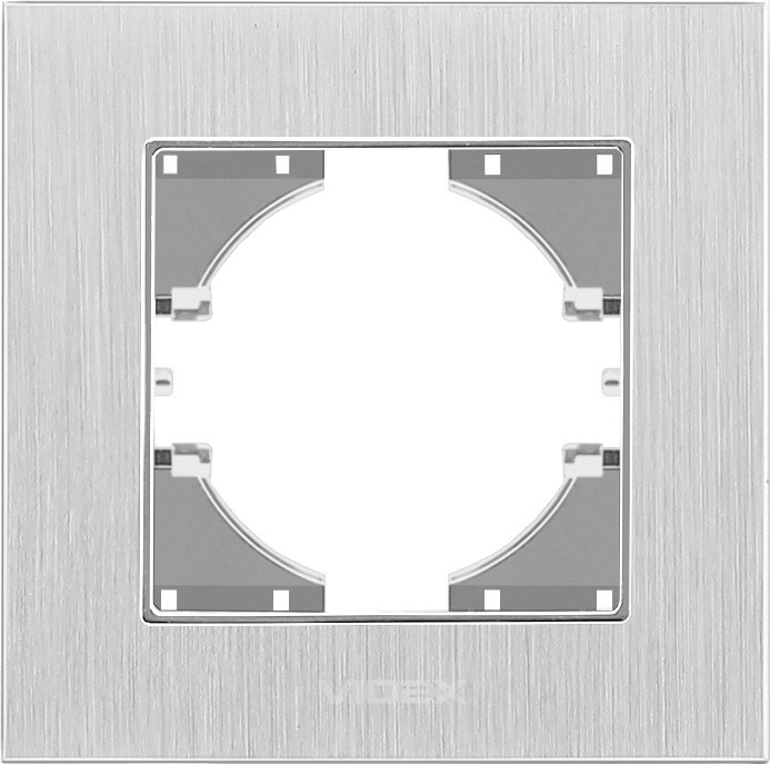 Рамка для розетки / выключателя Videx VF-BNFRA1H-SL
