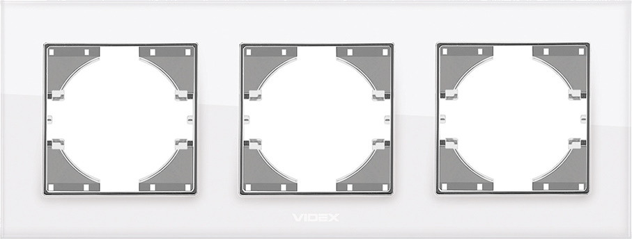 Рамка для розетки / выключателя Videx VF-BNFRG3H-W