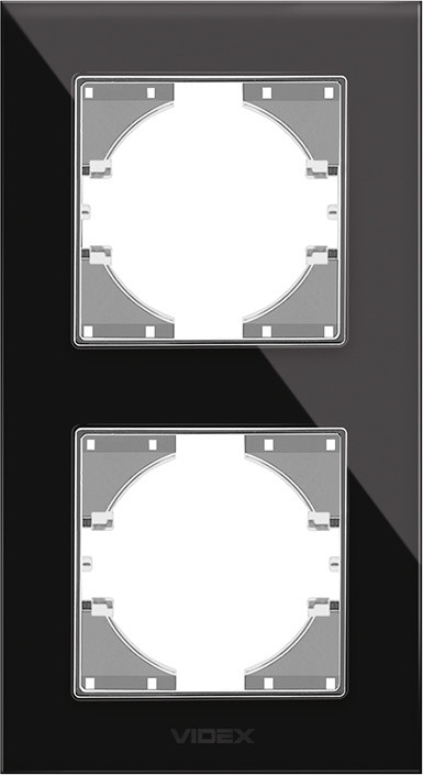 Рамка для розетки / выключателя Videx VF-BNFRG2V-B