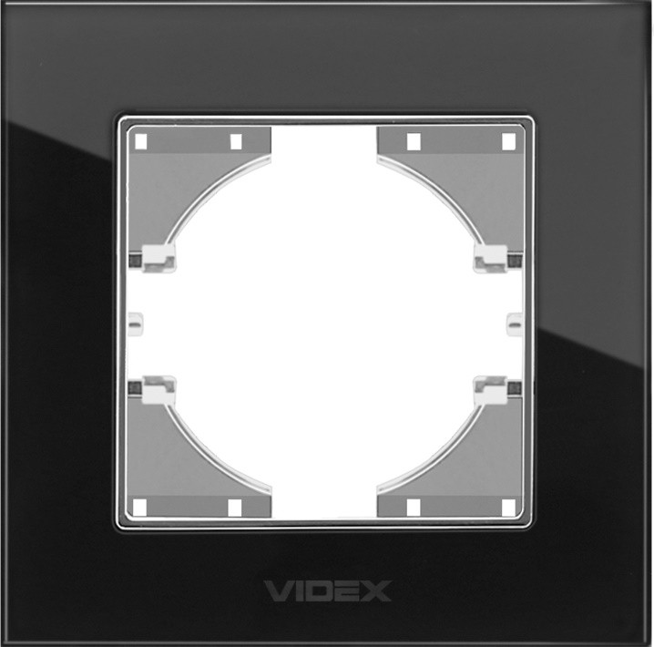 Рамка для розетки / выключателя Videx VF-BNFRG1H-B