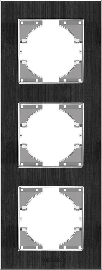 Рамка для розетки / выключателя Videx VF-BNFRA3V-B