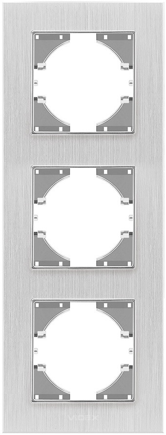 Рамка для розетки / выключателя Videx VF-BNFRA3V-SL