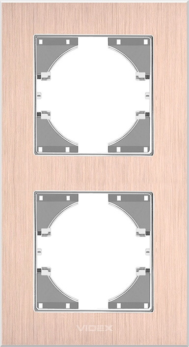 Рамка для розетки / выключателя Videx VF-BNFRA2V-CP