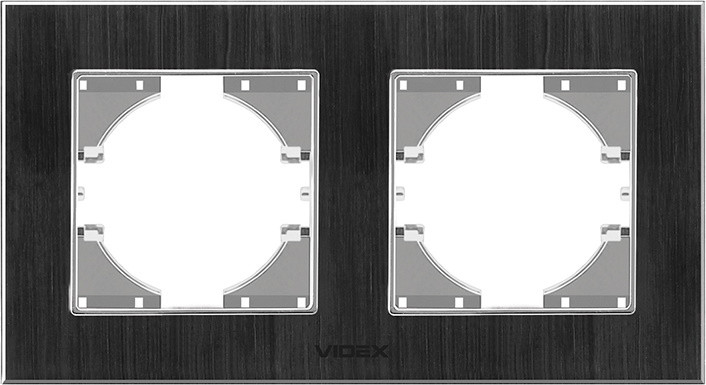 Рамка для розетки / выключателя Videx VF-BNFRA2H-B