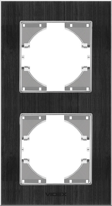Рамка для розетки / выключателя Videx VF-BNFRA2V-B
